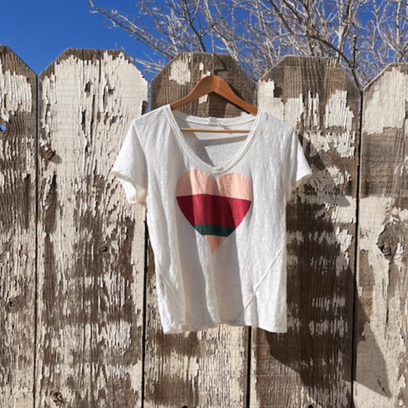 Flannel Tops - FLANNEL brand v-neck short sleeve tee